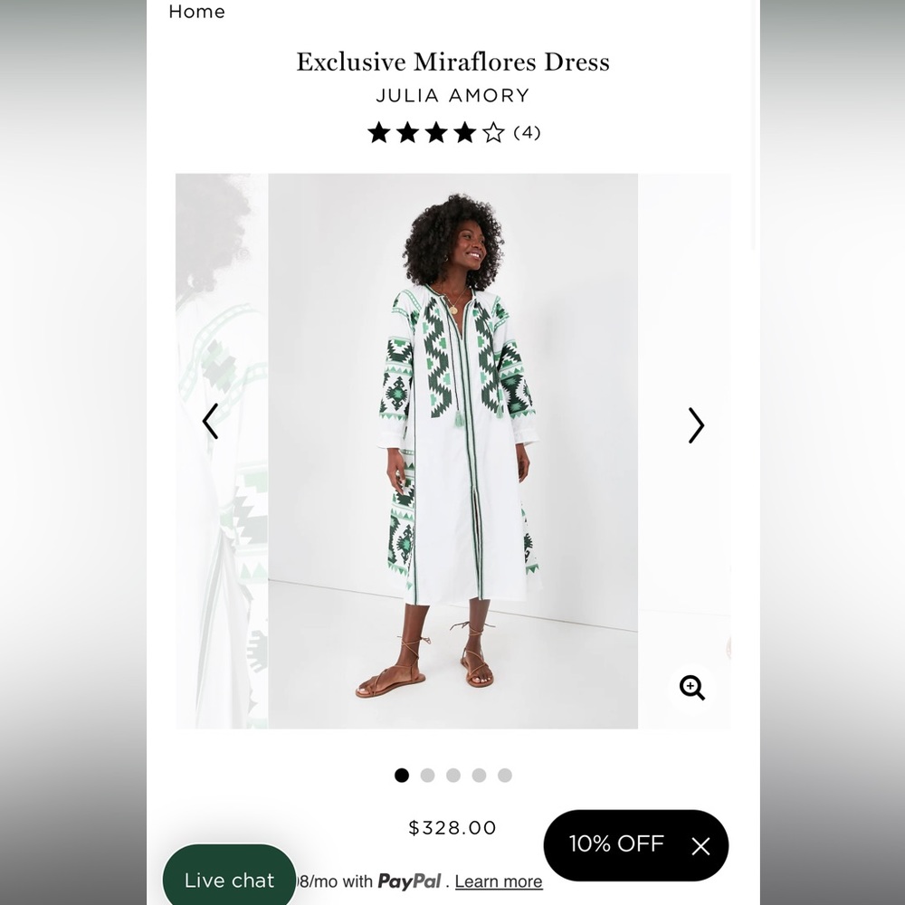 Julia Amory Miraflores Dress XXL in Herb de Provence